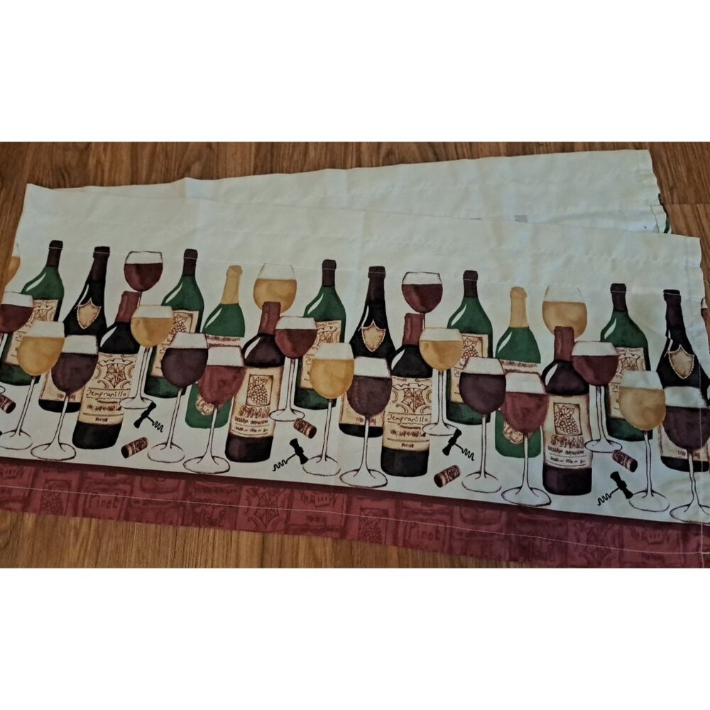 Wine Bottle Valance Wines Bar Vineyard Cafe Classic Elegant Dinner Party 59x14